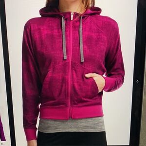 Icebreaker Merino Zip Up Hoodie in Pink Size Medium Lightweight